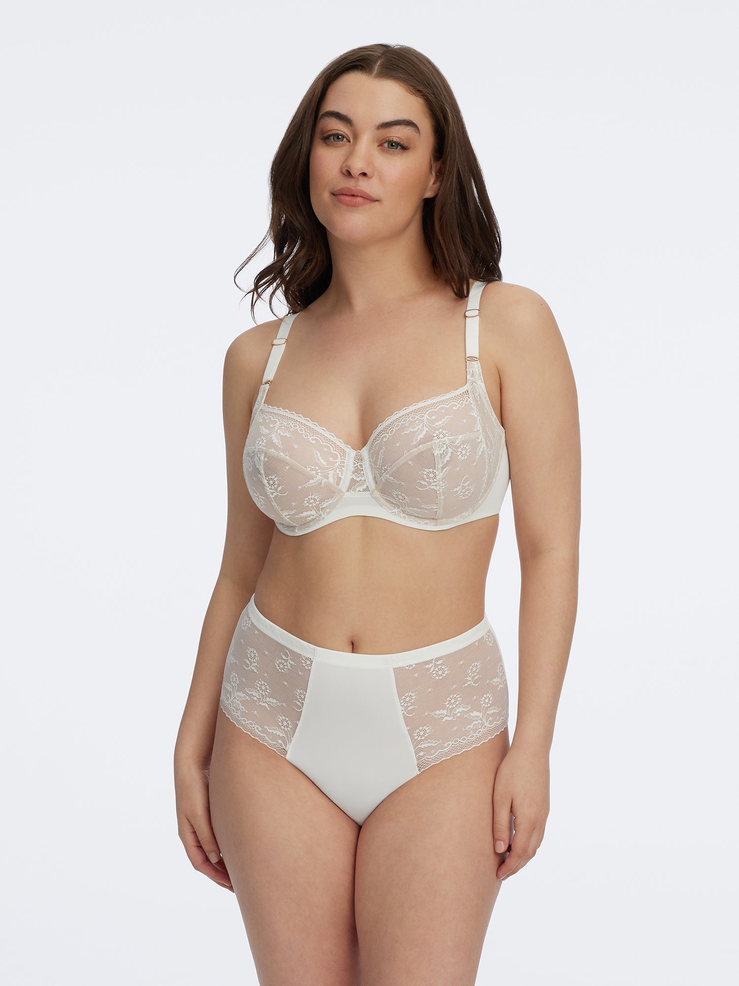 Buy Bralux Full Coverage Cherry Bra With Detachable Strap With Size B Cup,  Fabric Lace Color White Online