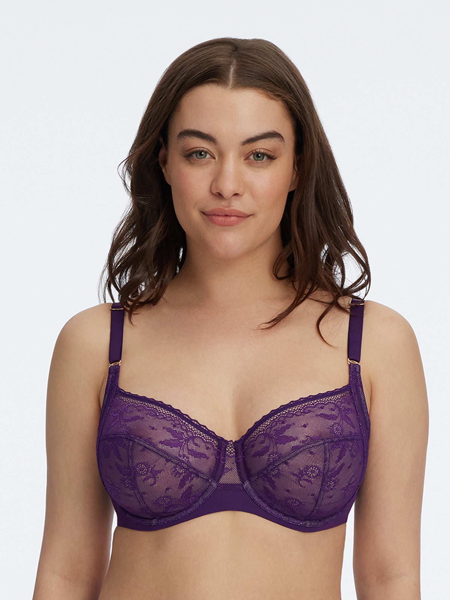 Buy Bralux Madhu Lace Full Cup B Bra Magenta Size - 32B at